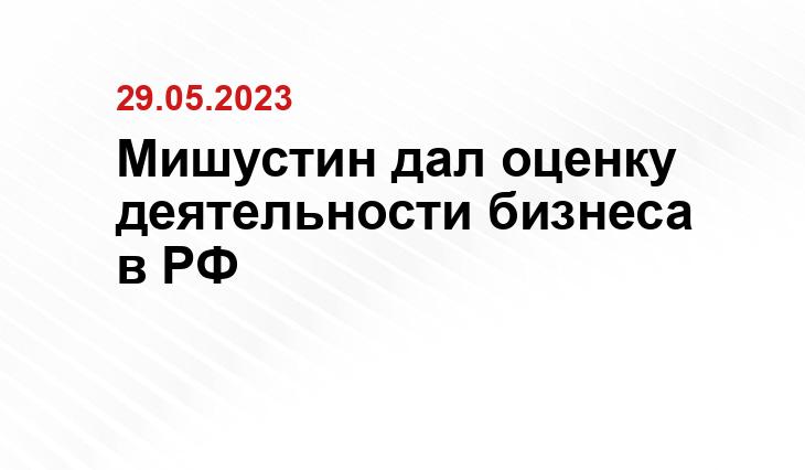 Мишустин дал оценку деятельности бизнеса в РФ